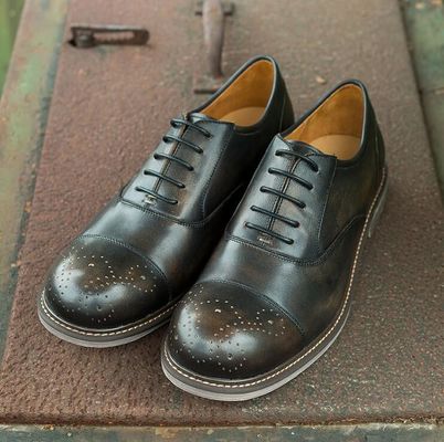 Calzature da uomo con punta rotonda nera Calzature da lavoro traspiranti Calzature da lavoro casual