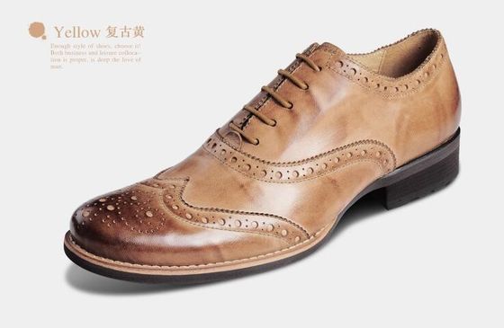 Scarpe da uomo di taglia normale Scarpe da ginnastica di pelle marrone