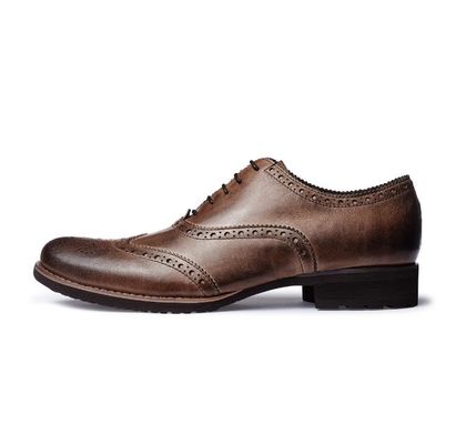 Scarpe da uomo di taglia normale Scarpe da ginnastica di pelle marrone