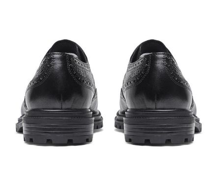 Confortevoli calzature da cuoio da uomo durature da uomo marrone