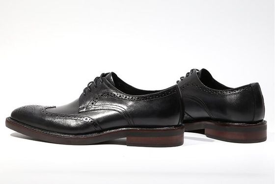 Derby Style Uomo Marrone Scarpe Lace Up Uomo Piatto Scarpe in cuoio tessuto