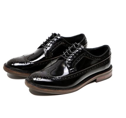 Marca Italiana Scarpe da cuoio da uomo Scarpe piatte Scarpe nere Scarpe da abito