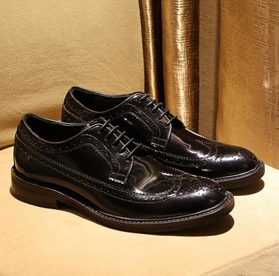 Marca Italiana Scarpe da cuoio da uomo Scarpe piatte Scarpe nere Scarpe da abito
