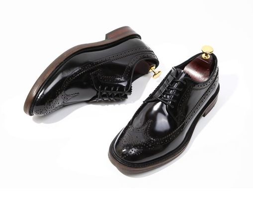 Marca Italiana Scarpe da cuoio da uomo Scarpe piatte Scarpe nere Scarpe da abito