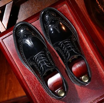 Marca Italiana Scarpe da cuoio da uomo Scarpe piatte Scarpe nere Scarpe da abito