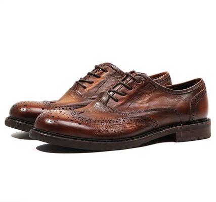 Branded Design Mens Scarpe da abito in pelle Con punta d'alluce Oxford Marrone Scarpe da abito a pizzo