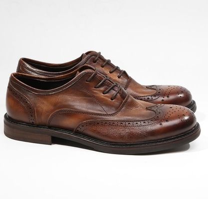 Branded Design Mens Scarpe da abito in pelle Con punta d'alluce Oxford Marrone Scarpe da abito a pizzo