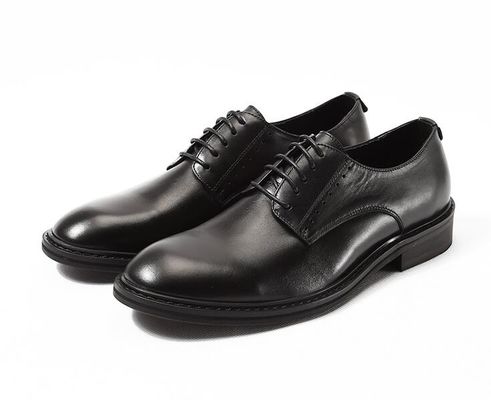 Fashion Embossing Mens Leather Dress Shoes Brown Round Toe Standard Dancing Shoes