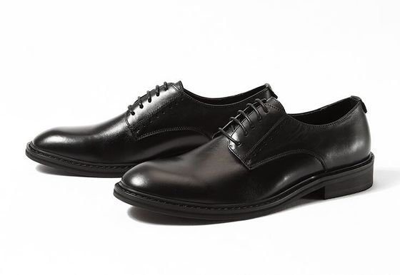 Fashion Embossing Mens Leather Dress Shoes Brown Round Toe Standard Dancing Shoes