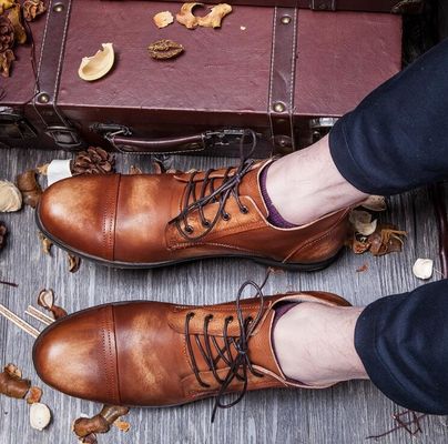OEM Uomo Casual Lace Up Scarpe Confortevoli Calzature da guida piatte traspiranti
