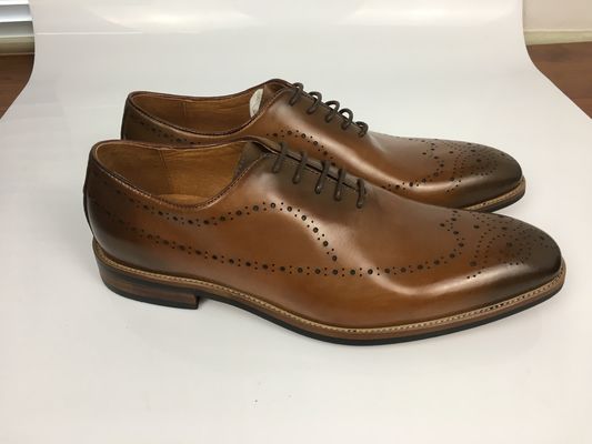 Scarpe da cuoio bruciato, pizzo, abito da uomo, scarpe da festa, scarpe da cuoio Oxford.