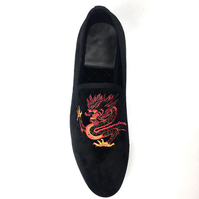 Slip On Maschile Suede Nero Tassel Loafers Con Pelle Rossa