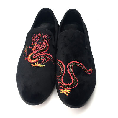 Slip On Maschile Suede Nero Tassel Loafers Con Pelle Rossa