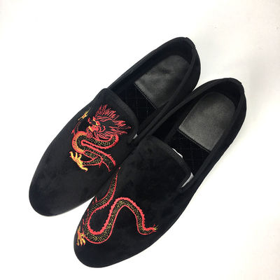 Slip On Maschile Suede Nero Tassel Loafers Con Pelle Rossa