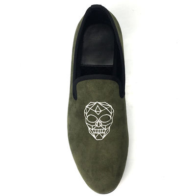 Leisure Verde leggero per uomo Loafers di velluto / Mens Scarpe da sole Prince Albert