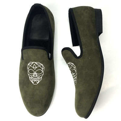 Leisure Verde leggero per uomo Loafers di velluto / Mens Scarpe da sole Prince Albert
