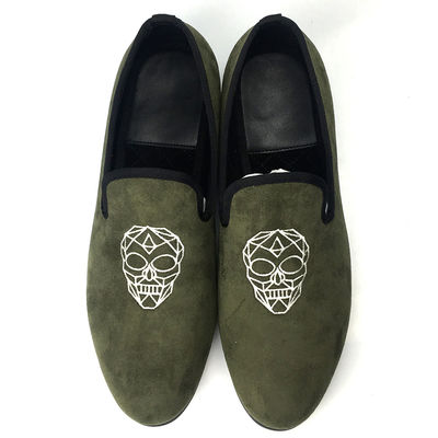 Leisure Verde leggero per uomo Loafers di velluto / Mens Scarpe da sole Prince Albert