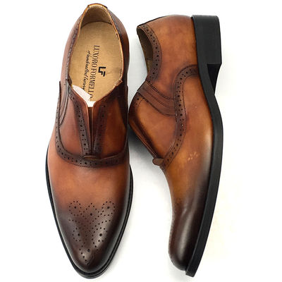 Italia Fabbricazione artigianale di cuoio Uomini abiti da festa Scarpe da ufficio Oxford