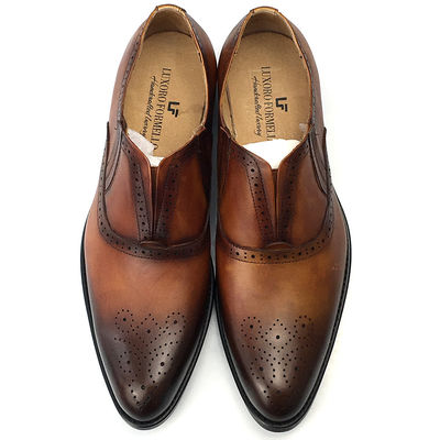 Italia Fabbricazione artigianale di cuoio Uomini abiti da festa Scarpe da ufficio Oxford