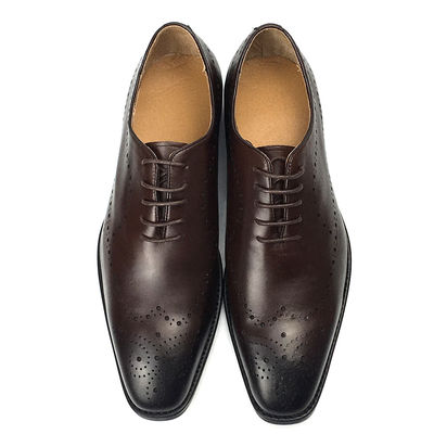 Colori a mano di cuoio di vitello uomo abito formale scarpe stile elegante
