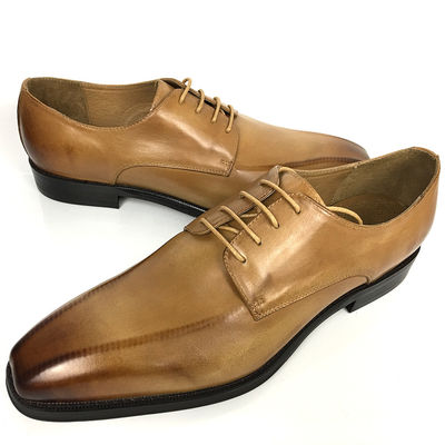 Altezza in aumento abito da sollevamento Scarpe da uomo Pelle Oxford con dita quadrate