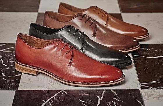 Calzature in pelle da uomo Goodyear Custom Handmade Oxford con quattro colori