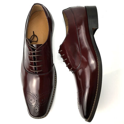 Involucro in cuoio di mucca e doppio cuoio Welt uomo scarpe da ufficio
