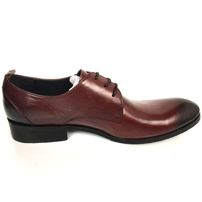 Vino Rosso Rismart Maschi maturi Scarpe Oxford Abiti eleganti Scarpe di pelle