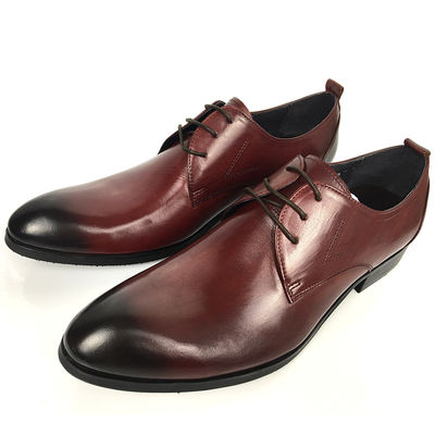 Vino Rosso Rismart Maschi maturi Scarpe Oxford Abiti eleganti Scarpe di pelle