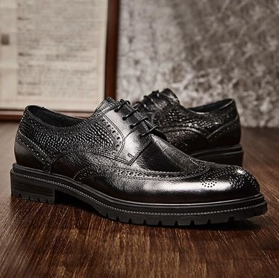 Brogues Casual Uomo Abito in cuoio Scarpe da ufficio traspiranti Poliziotto Loafer