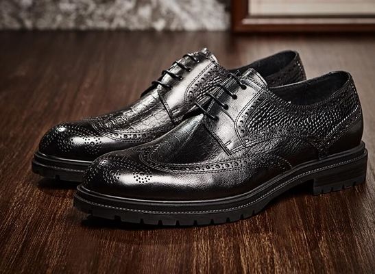 Brogues Casual Uomo Abito in cuoio Scarpe da ufficio traspiranti Poliziotto Loafer