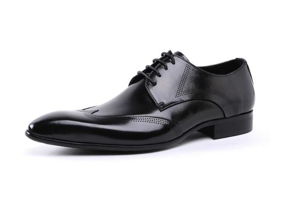 Custom Brogue Marrone Scarpe di pelle da spazzolare Abito comodo Per Uomini