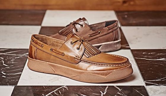 Retro Casual Uomo Scarpe Piatte Uomo Custom Pelle da guida Loafers Con Tassels