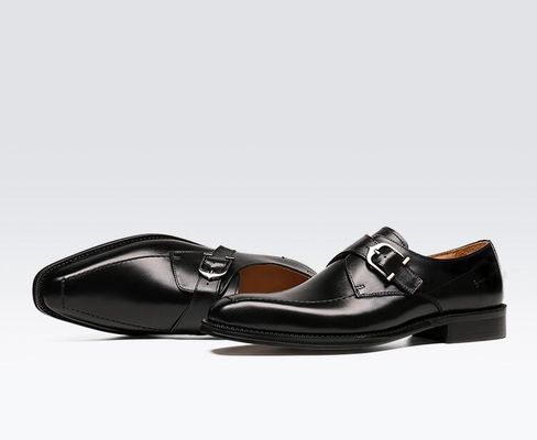 ODM Scarpe da abito in pelle originale di Oxford / Scarpe da uomo di lusso Monk Strap con tacco di 3 cm