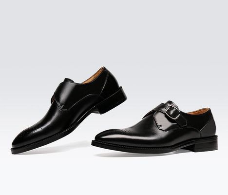 Scarpe da uomo in pelle di Oxford Scarpe da uomo con guinzaglio verde / nero Scarpe da uomo