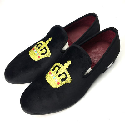 Lussureggiante uomo nero veloce Loafers round toe respirabile per la festa / sera