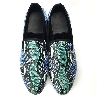 Disegno elegante Scarpe da guida da uomo di pelle di serpente Indossare scarpe da guida in pelle resistenti