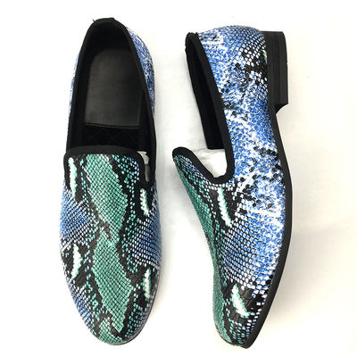 Disegno elegante Scarpe da guida da uomo di pelle di serpente Indossare scarpe da guida in pelle resistenti