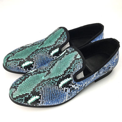 Disegno elegante Scarpe da guida da uomo di pelle di serpente Indossare scarpe da guida in pelle resistenti