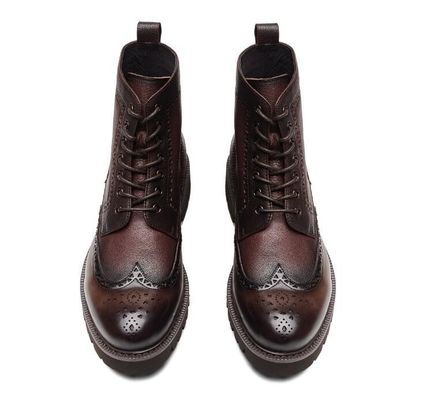 Stivali di pelle calda, scarpe da lavoro da uomo, tipo chiusura.
