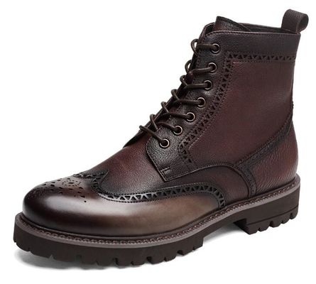 Stivali di pelle calda, scarpe da lavoro da uomo, tipo chiusura.