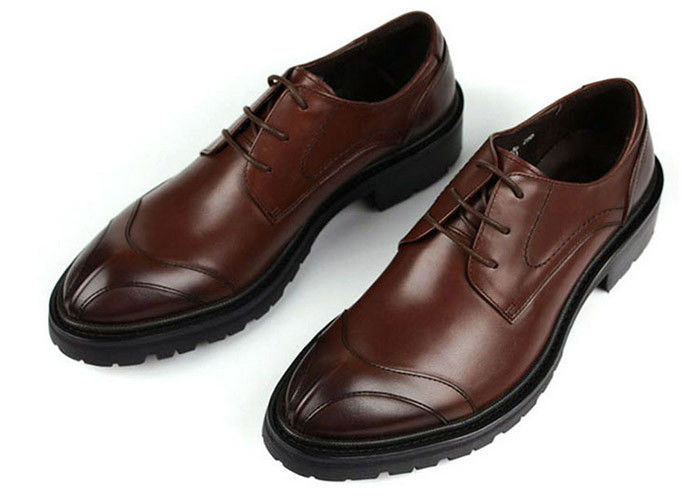 Qualsiasi Logo Scarpe da abito in pelle maschile con punti Britannia Stili Scarpe da abito in pelle marrone