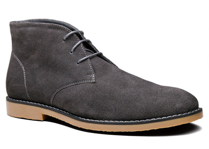 Stivali da inverno da uomo suede da deserto scarpe a punta rotonda pizzo - fino da uomo scarpe casual top alto