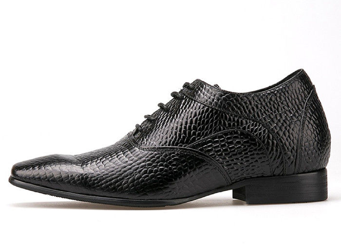 7 cm nero tacco di spessore abito da sposa maschile scarpe da sposa nero / marrone scarpe da spessore maschile