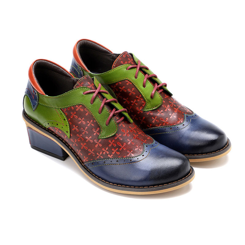 Calzature Oxford fatte a mano Scarpe da donna Lace Up Dress Calzature 36-42