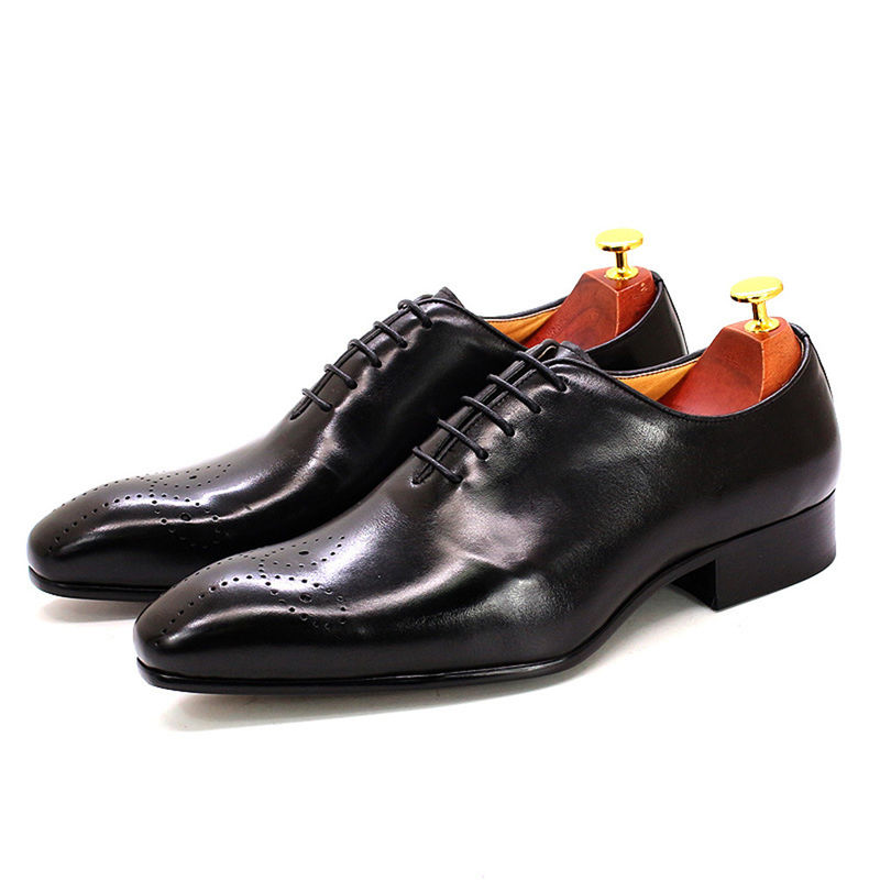 Retro Vintage Uomo Scarpe in cuoio, Uomo Scarpe in cuoio con lacci Brogue