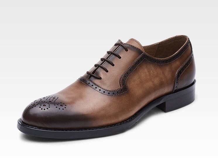 Calzature da uomo in PU classica per abiti formali Stile Oxford Calzature su misura per affari