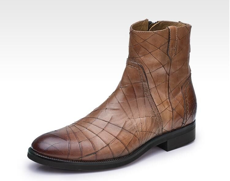 Inverno Classic Calzature da uomo in pelle Casual Normal Size Lace Up Mens Suede Ankle Boots