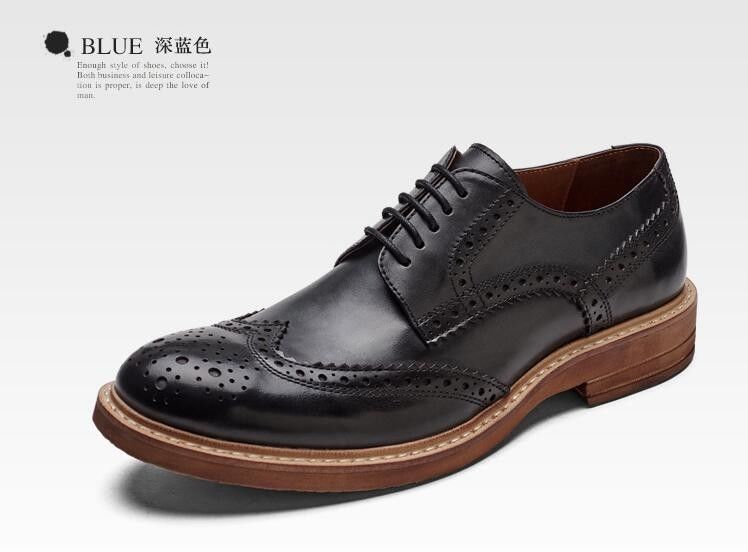 Calzature da uomo a mano, di pelle, da uomo a misura, scarpe da uomo marrone, di pizzo.