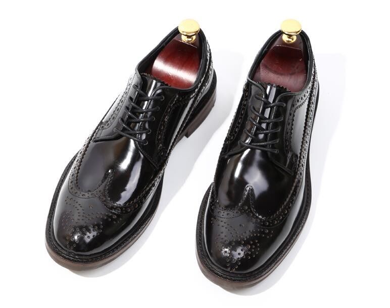 Marca Italiana Scarpe da cuoio da uomo Scarpe piatte Scarpe nere Scarpe da abito